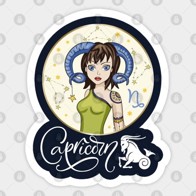 Capricorn Girl Sticker by AngelFlame